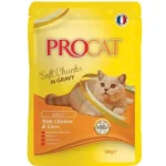 Procat Adult Soft Chunks In Gravy With Chicken & Liver - 100 gm