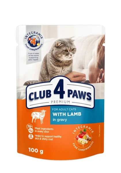 Club 4 Paws Lamb in Gravy 100 Gm