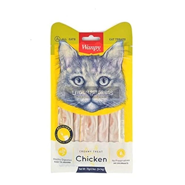 Wanpy Cat Creamy Treats With Chicken 5 Pcs