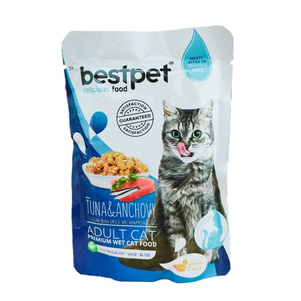 Bestpet Cat with Tuna & Anchovy In jelly - 85 Gm