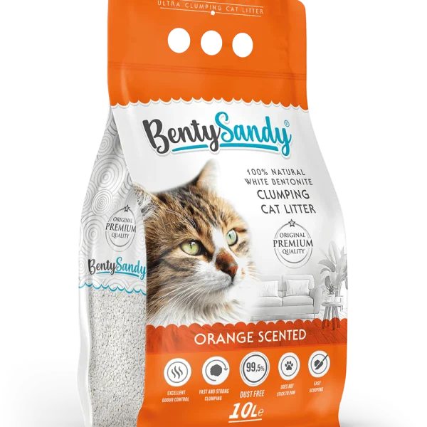 Benty Sandy Cat Litter Orange 10 Lt