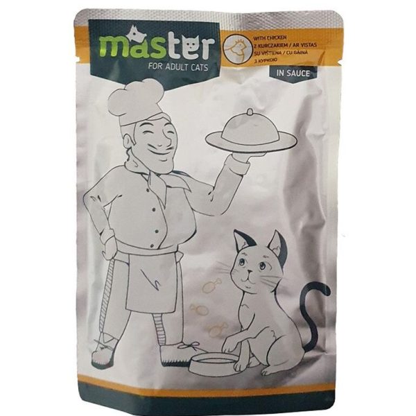 Master Cat Wet Food Adult with Chicken In Sauce  80 g