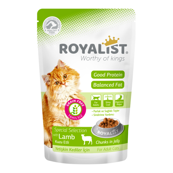 Royalist Cat Wet Food Chunks in Jelly With Lamb - 85 gm