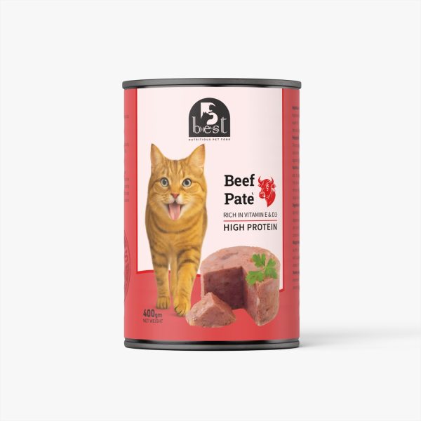B Best Adult Cat with Beef Paté - 400 gm