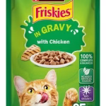 PURINA Friskies Adult Cat Wet Food – Chicken Chunks in Gravy – 85 g