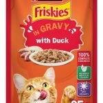 PURINA Friskies Adult Cat Wet Food – Duck Chunks in Gravy – 85 g