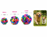 Dog Interactive Rubber Ball Toy Large 9cm - Image 2