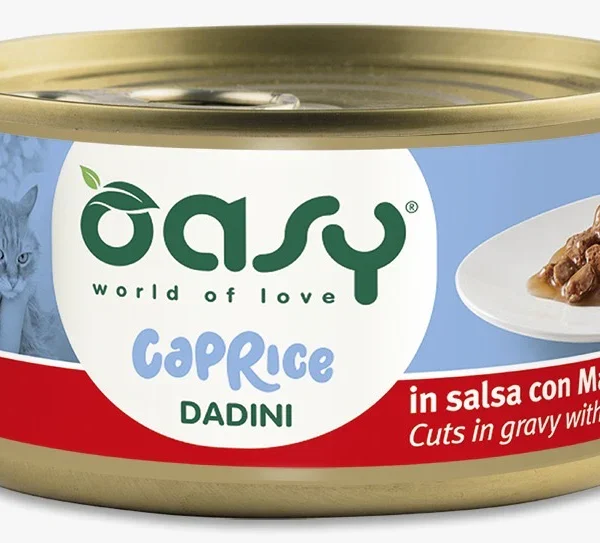 Oasy Cat Wet Food for Adult Cat CAPRICE Cuts in Gravy with Beef 85 g