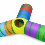 Colorful 3-Way Cat Play Tunnel Foldable Interactive Tunnel Toy for Cats