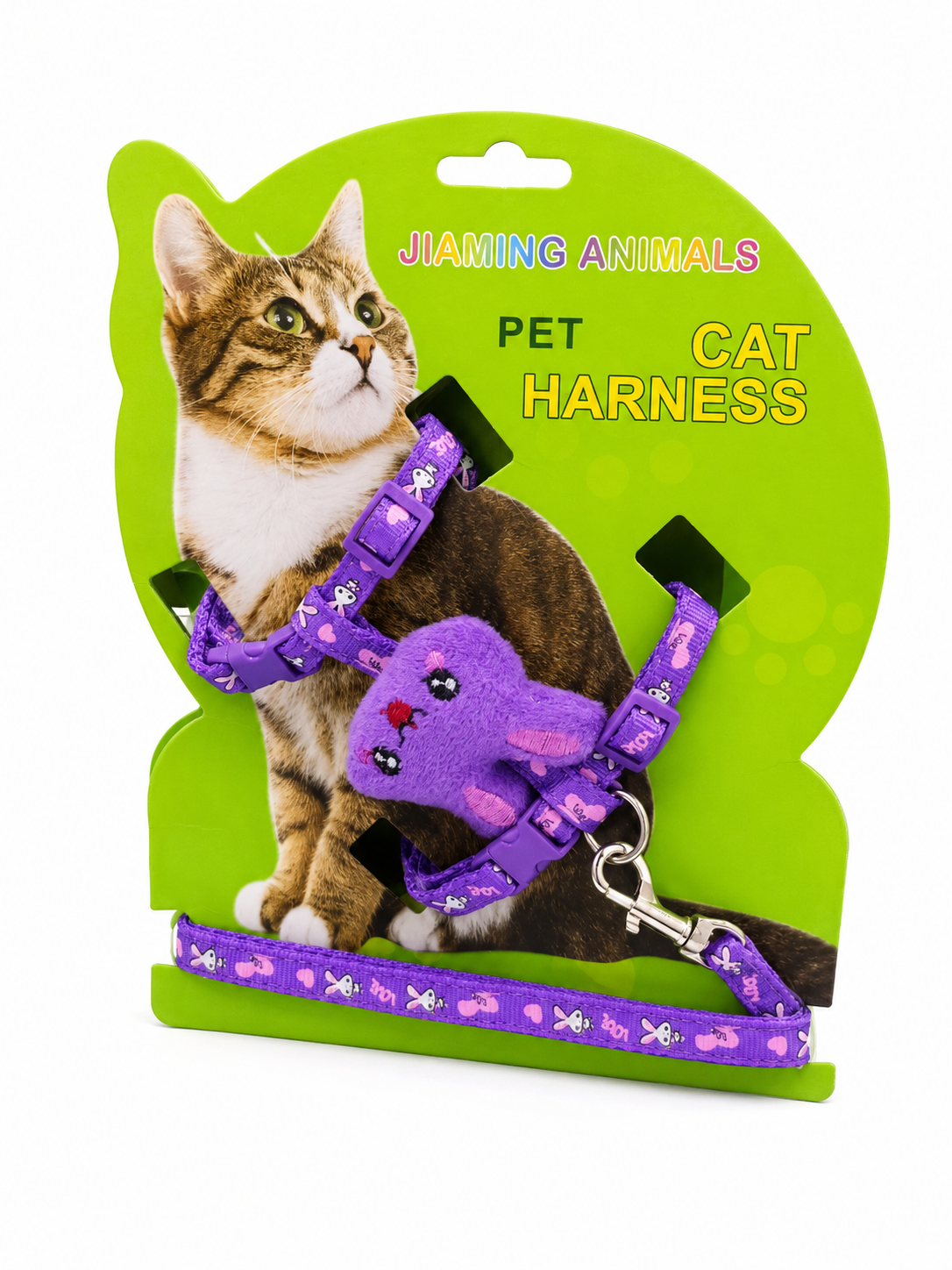 harness Cat Harness and Leash Set with Plush Charm – Soft Walking Vest for Cats - Image 1